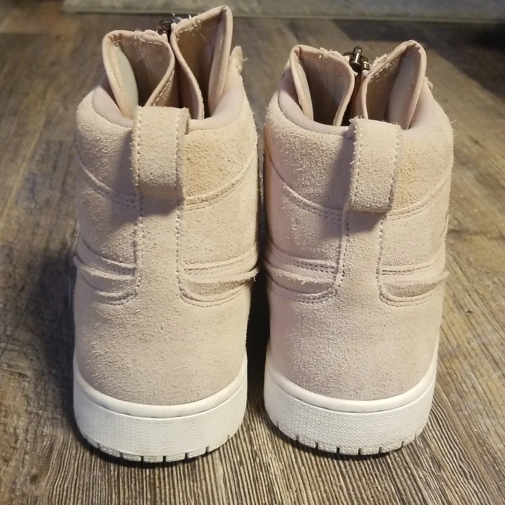 NIKE Air Jordan 10 Women Hightop Balarina Pink Suede Zip up EXCELLENT condition - Picture 9 of 17